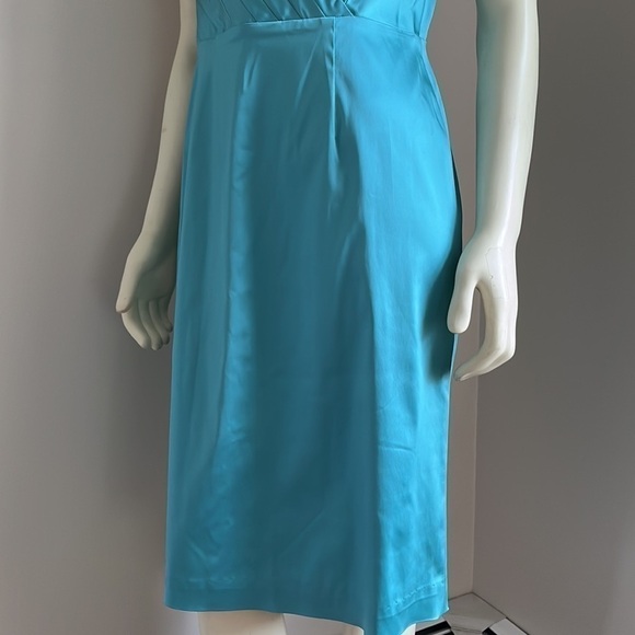 Nwt Adrianna Papell Turquoise Sleeveless Fitted Cocktail Dress 12 - Picture 9 of 14
